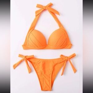 Orange push up bikini